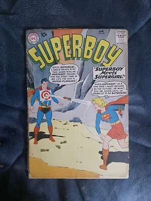 Buy Superboy #80 (DC, 1960) 1st Supergirl & Superboy Team Up.  • 19.03£