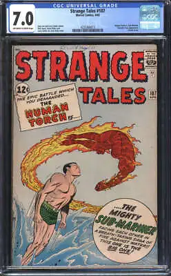 Buy Strange Tales #107 Cgc 7.0 Ow/wh Pages // Classic Cover Marvel Comics 1963 • 512.44£
