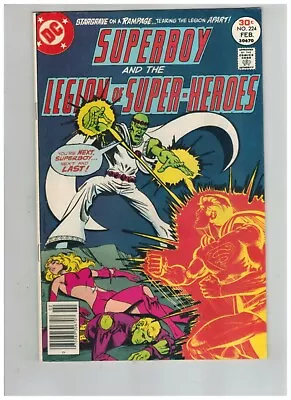 Buy Superboy Legion Of Super-Heroes 224 Vs Stargrave, Holdur, Quicksand!  VF- 1977 • 3.91£