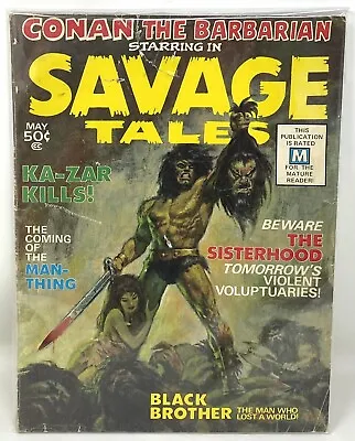Buy 1971 Marvel Savage Tales #1 Conan The Barbarian Man-Thing 1st App Comic Magazine • 218.46£