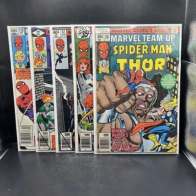 Buy Marvel Team-Up #’s 70, 79, 82, 86, & 116 - Lot Of 5 - Spider-Man. (A43)(15) • 15.76£