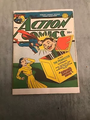 Buy Rare Action Comics #57 3rd Lois Lane Cover Facsimile Cover No Back Cover Nice • 308.33£