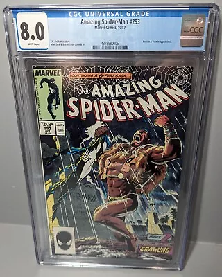 Buy Amazing Spider-Man #293 CGC Graded 8.0 • 37.84£