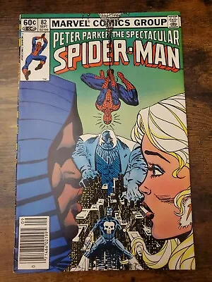 Buy PETER PARKER SPECTACULAR SPIDER-MAN #82  1st Fight Punisher V Kingpin Newsstand  • 6.40£