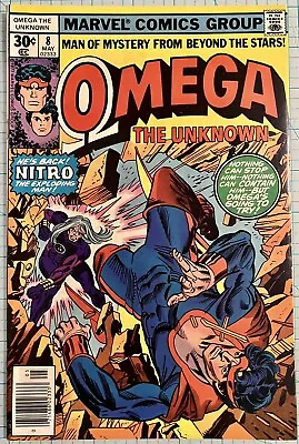 Buy Omega The Unknown #8 High Grade NM 2nd Appearance Nitro Marvel Comics 1977 • 19.97£