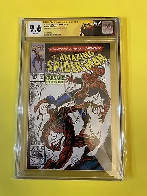 Buy AMAZING SPIDER-MAN #361 CGC SS 9.6  Signed & Sketch Mark Bagley, Carnage Label • 309.22£