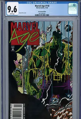 Buy Marvel Age #118 (1992) Marvel CGC 9.6 White Newsstand Edition Hulk • 52.75£