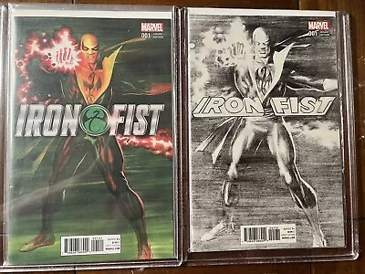 Buy Iron Fist #1 5/17 Alex Ross  1:50 1:100 Variants Set Of Two Nm Top-loaders Nice • 103.52£