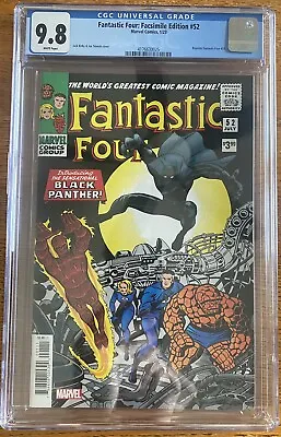 Buy Fantastic Four #52 Facsimile/Reprint Edition CGC 9.8 (1st Black Panther)  2023 • 47.96£