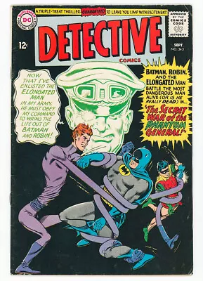 Buy Detective Comics 343 Front Cover Nicer Than Back, Classic Mid-60s Silver Age Bat • 18.18£