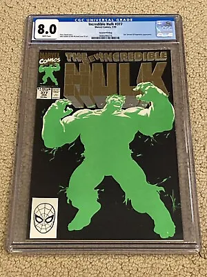 Buy Incredible Hulk 377 CGC 8.0 White Pages (Classic Cover!)- Rare 2nd Print • 48.19£