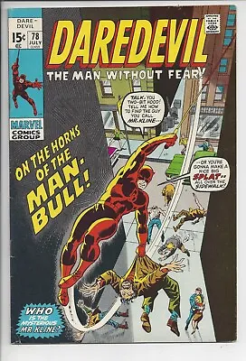 Buy Daredevil #78 F (6.0) 1971 - 1st Appearance Of Man-Bull • 23.99£