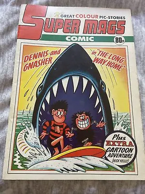 Buy Super Mags Comic - DENNIS THE MENACE @ GNASHER - 1986 - VGC - D C Thomson  Beano • 2.99£
