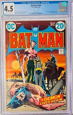 Buy 1972 Batman 244 CGC 4.5 Ra's Al Ghul Battle Cover RARE • 134.19£