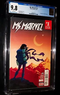 Buy MS. MARVEL #12 2016 Marvel Comics CGC 9.8 NM-MT White Pages • 55.33£