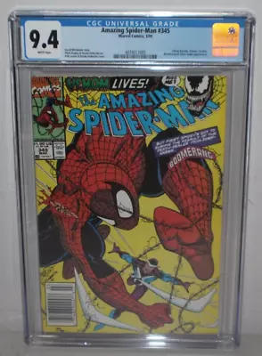 Buy Amazing Spider-Man #345 (3/91) - Cletus Kasady/Venom/Cardiac - Newsstand CGC 9.4 • 66.87£