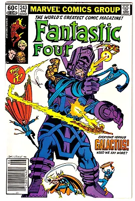Buy Fantastic Four #243 June 1982 VF 8.0 Classic John Byrne Galactus Marvel Comics • 40.70£