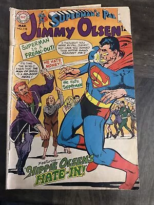 Buy Superman's #118 Pal Jimmy Olsen 1969 Hippie Olsen Comic Dc Comics • 5.99£
