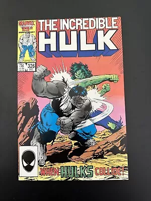 Buy The Incredible Hulk #326 VF/NM It's A Clash Of Titans! (Marvel 1986) • 15.99£
