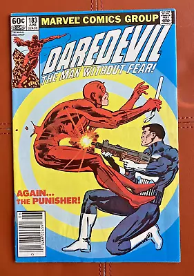 Buy Daredevil #183 Newsstand KEY! ICONIC FRANK MILLER PUNISHER COVER Marvel 1982 • 24.12£