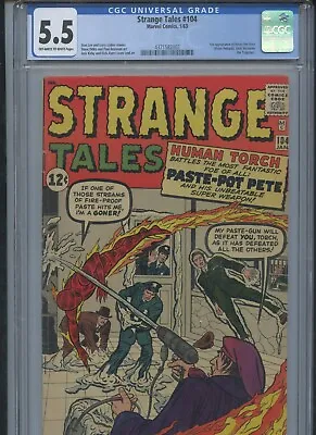 Buy Strange Tales #104 1963 CGC 5.5 (1st App Of Paste Pot Pete) • 189.01£