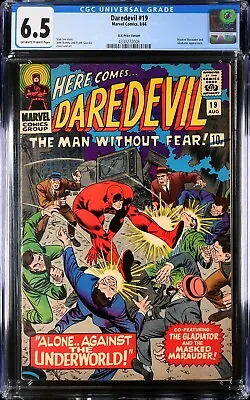 Buy Daredevil #19 1966 UKPV CGC 6.5 OW/W | Gladiator Vs Masked Marauder | 4330272008 • 127£