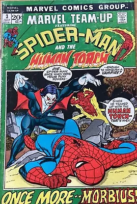 Buy Marvel Team-up V1 # 3 Spider-man & The Human Torch Cent Copy • 23.99£