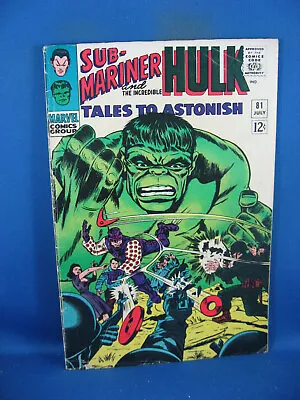 Buy Tales To Astonish 81 Vg+ Hulk Marvel 1967 • 15.81£