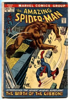 Buy Amazing Spider-Man #110 1972- 1st Gibbon- VG • 31.30£