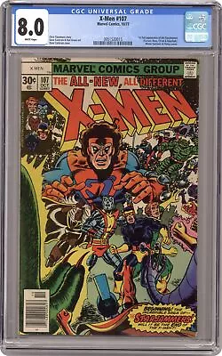 Buy Uncanny X-Men #107 CGC 8.0 1977 3951520015 1st Full App. Starjammers • 297.88£