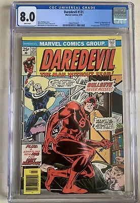 Buy DAREDEVIL #131 CGC 8.0 WHITE! 1st Appearance Bullseye 🔥🗝 1976 Marvel • 296.84£