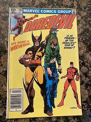 Buy Daredevil #196 Newsstand (Marvel 1983) Key 1st Meeting DD & Wolverine NM • 23.75£