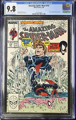 Buy Amazing Spider-Man #315 CGC NM/M 9.8 1st Venom Cover! McFarlane! Marvel 1989 • 166.02£