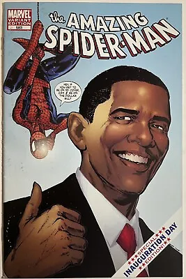 Buy Amazing Spider-Man 583 Inauguration Day Special Edition Variant Obama 2009 • 32.13£