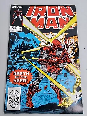 Buy Marvel Iron Man #230 Death Of The Hero 1988 Bagged Boarded Comic Book • 6.78£