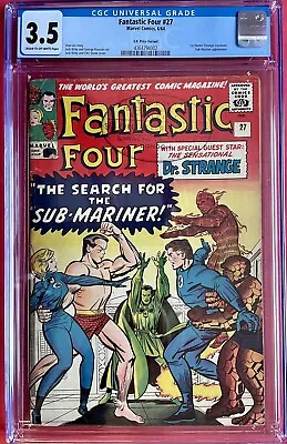 Buy Fantastic Four #27 (1964) Sub-Mariner & Doctor Strange Appearance  CGC 3.5 • 129.95£