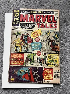 Buy Marvel Tales Annual #2 - X-Men #1, Avengers #1, Hulk, Dr Strange (1965) • 60£