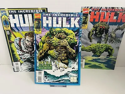 Buy THE INCREDIBLE HULK Lot Issues #426, 427, & 428 [ Marvel Comics ] W/Bag & Boards • 15.08£