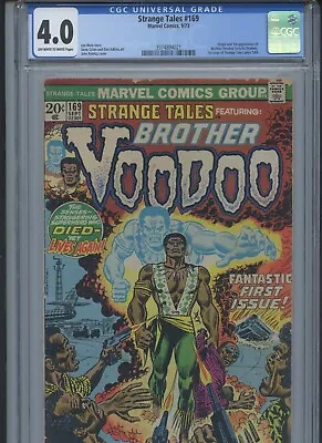 Buy Strange Tales Vol 1 #169 1973 CGC 4.0 (1st App Of Brother Voodoo) • 138.36£
