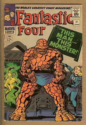 Buy Fantastic Four #51 VG 4.0 (1966 Marvel) This Man...This Monster! • 43.34£
