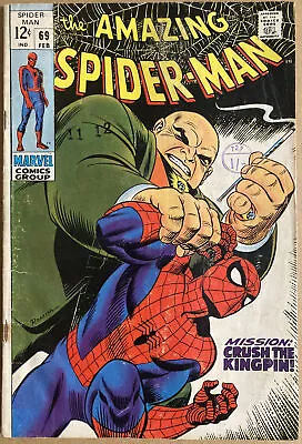 Buy The Amazing Spider-Man #69 February 1969 Kingpin Appearance Romita Artwork • 59.99£