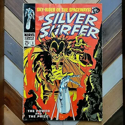 Buy THE SILVER SURFER #3 VG 4.0 Marvel 1968 KEY 1st App MEPHISTO Buscema Art WATCHER • 239.84£