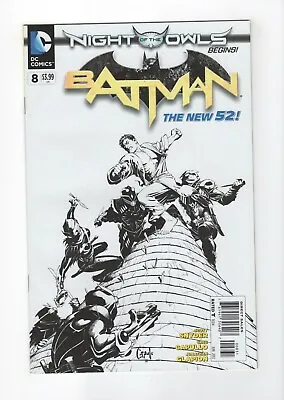 Buy Batman (DC 2011 New 52) #8 (2012) Greg Capullo B&W Sketch 1:200 Variant (NM) • 39.41£