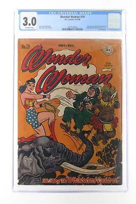Buy Wonder Woman #19 - DC 1946 CGC 3.0 4 Pg. Feature On Elizabeth Blackwell • 393.42£