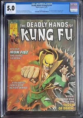 Buy Deadly Hands Of Kung-Fu #19 CGC 5.0 Iron Fist Cover 1st Appearance White Tiger • 149.95£