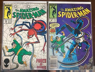 Buy Amazing Spider-Man 296 & 297 Midgrade Marvel Comics 1987 2 Issue Lot • 6.43£