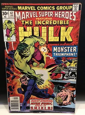Buy MARVEL SUPER-HEROES #62 Comic Marvel Comics Incredible Hulk • 3.77£