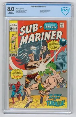 Buy SUB-MARINER #40 (Marvel, 8/71) CBCS 8.0 Very Fine {Spider-Man Appearance} • 133.61£