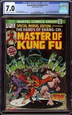 Buy Special Marvel Edition # 15 CGC 7.0 OW/W (Marvel, 1973) 1st Appearance Shang-Chi • 275.95£