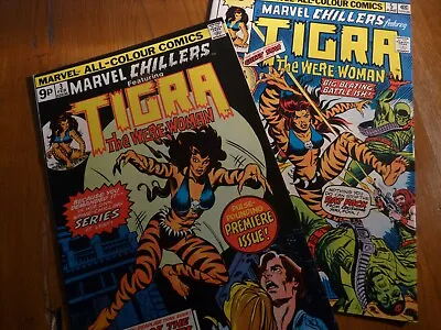 Buy Marvel Chillers – Tigra: The Were-Woman # 3 & 5 (Marvel Comics 1976) UK Variants • 17.99£